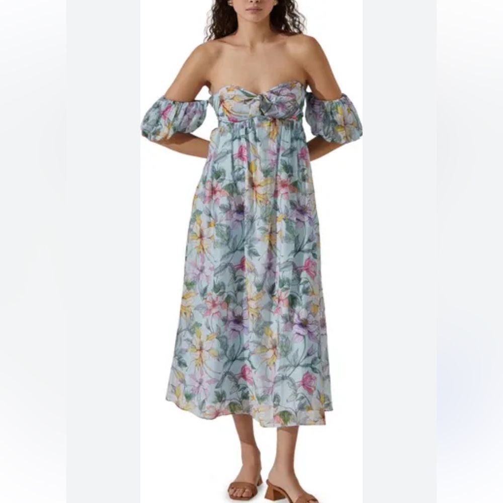 ASTR the Label Floral Off the Shoulder Midi Dress #S00